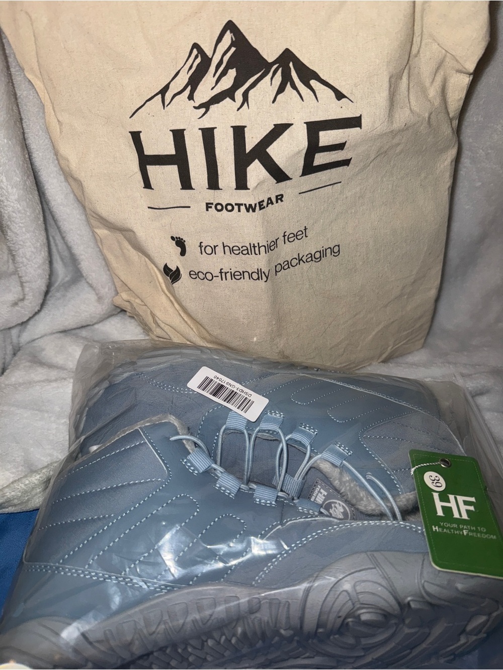 Womens' Waterproof Light Blue Hiking Boots